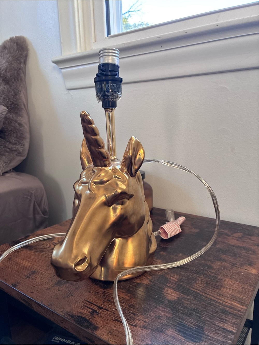 Gold Unicorn Table Lamp – Decorative Home Accent